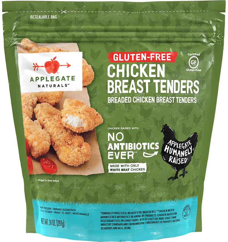Products Breaded Chicken Natural GlutenFree Chicken Tenders in a